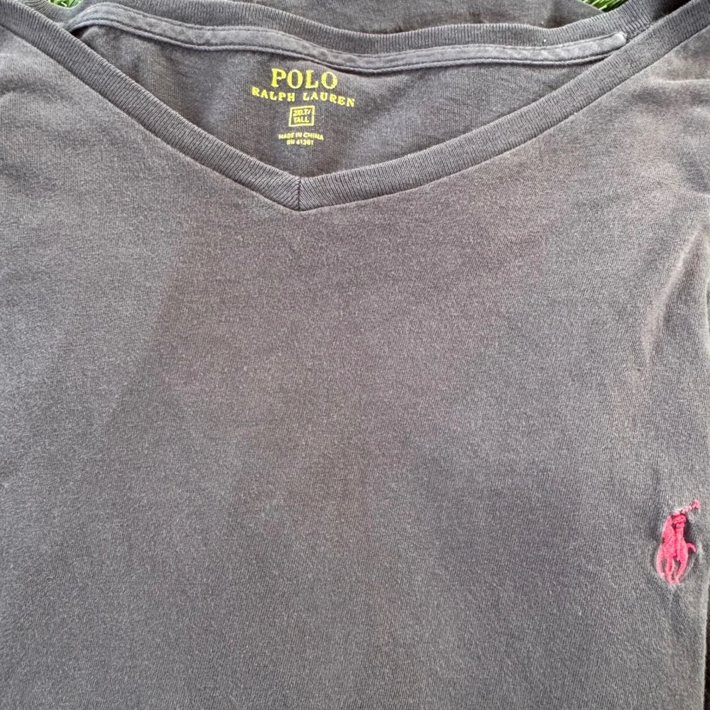 Polo Ralph Lauren Classic Gray Long Sleeve T-Shirt Red Pony Logo 2XLT Tall